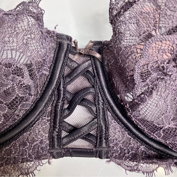 Victoria’s Secret Dream Angels push up without padding lace bra purple size 36C - Picture 3 of 8